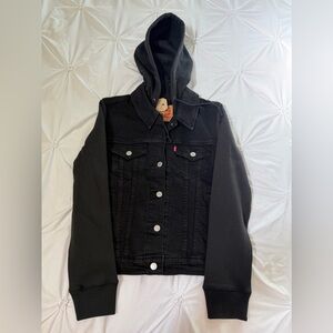 Levi's Black Hooded Trucker Jacket
